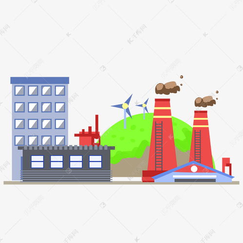 电力厂工厂建筑素材图片免费下载 千库网